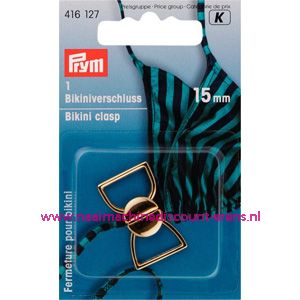 Ceintuur-En Bikinisluiting Metaal Goudkleurig 15 Mm per stuk prym art.nr.416127 