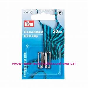 Ceintuur-En Bikinisluiting Metaal haakvorm 20 Mm Zilverkleurig per stuk prym art.nr.416130