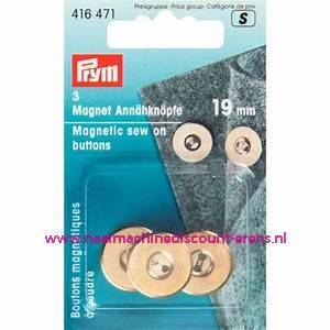 Magneetknopen 19 Mm 3 stuks "Goud" prym art. nr. 416471