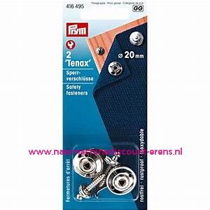 "Tenax" Veiligheidssluiting Ms Zilverkleurig 20 Mm 2 stuks prym art.nr. 416495 