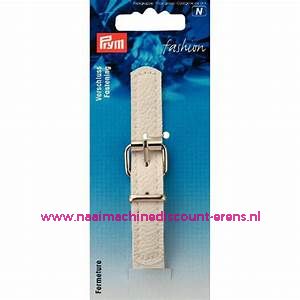 Sluiting leder imitatie "Wit" prym art.nr. 416550