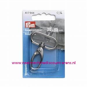 Karabijnhaak 30/45 Mm "Donker Zilver" prym art.nr. 417944