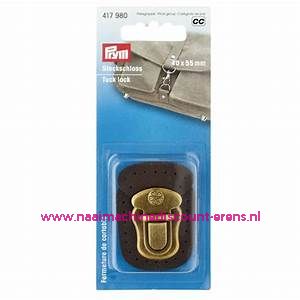 TT-slot / Insteekslot "bruin" metaal + leer prym art.nr. 417980