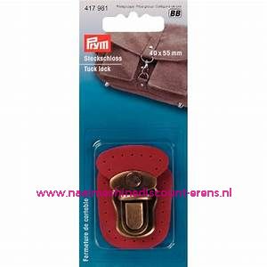 TT-slot / Insteekslot "rood" metaal + leer prym art.nr. 417981