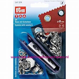 Ringen met Schijven 8 Mm 24 stuks Zilverkleurig Prym art.nr. 541374 