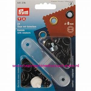 Ringen met Schijven 8 Mm 24 stuks Zwart Prym art.nr. 541376