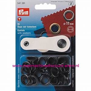 Ringen met Schijven 11 Mm 15 stuks Zwart Prym art.nr. 541381 