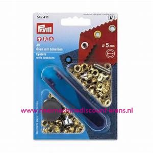 Ringen met Schijven 5 Mm 40 stuks Goudkleurig Prym art.nr. 542411