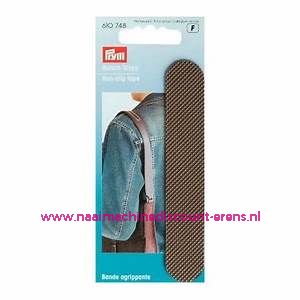 Kleeftape / Slipstop voor tasriemen "Bruin" prym art.nr. 610748 