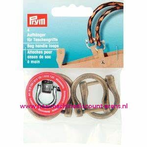 Hangers voor tashandvatten 18Mm "Brons" 4 Stuks verpakt prym art.nr. 615132
