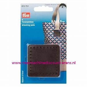 Fixeerpatches voor tasgrepen "Bruin" 4 stuks prym art.nr. 615751