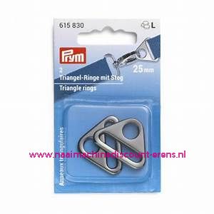 Driehoekringen met een gleuf 25 Mm "Zwart" 2 stuks prym art.nr. 615830