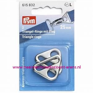 Driehoekringen met een gleuf 25 Mm "Zilver" 2 stuks prym art.nr. 615832