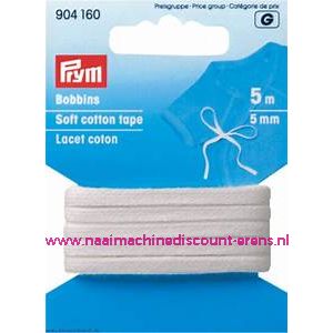Veterband 5 Mm 5 meter Wit Prym art.nr. 904160