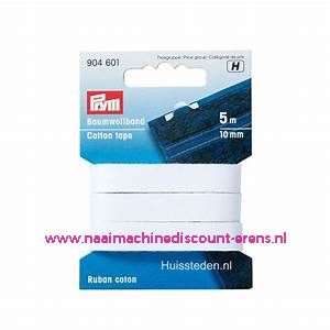Huishoudband Katoen 10 Mm 5 meter Wit Prym art.nr. 904601 