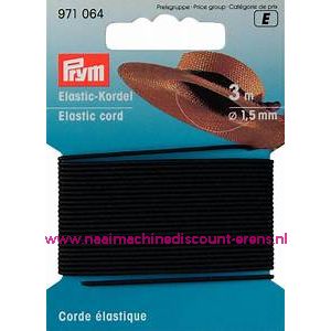 Elastiek Koord 1,5 Mm 3 meter zwart prym art.nr. 971064 