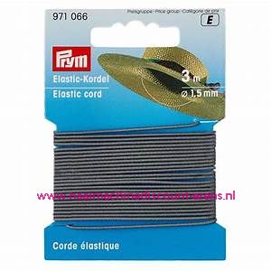 Elastiek Koord 1,5 Mm 3 meter Grijs prym art.nr. 971066