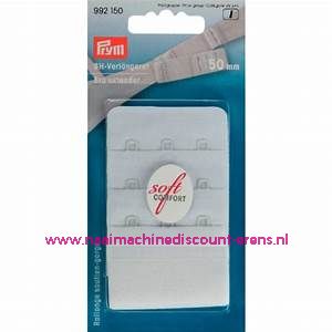 Bh-Verlengstuk 50 Mm Wit 3 x 3 haken prym art.nr. 992150