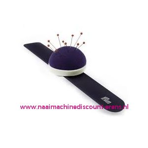 Armband speldenkussen met SILICONEN BAND PAARS prym art.nr. 610275