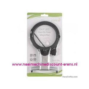 PURElite 2-in-1 handenvrij vergrootglas met 107 mm lens en LED verlichting