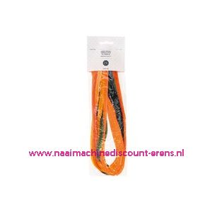 MADE BY ME CHENILLE DRAAD 50CM 10 STUKS "ORANJE-ZWART" Art.Nr. 08758.03.25