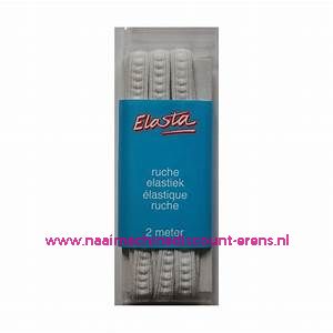 Ruche Elastiek Elasta 10 mm 2 meter Wit