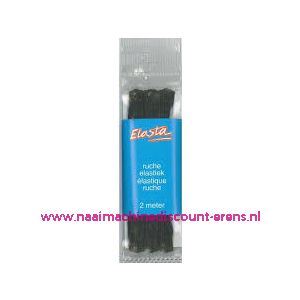 Ruche Elastiek Elasta 10 mm 2 meter Zwart