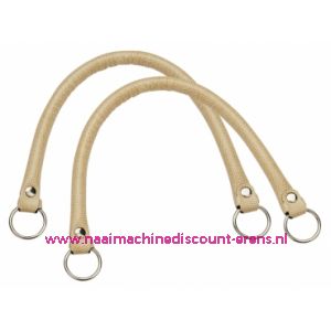 Handvat HOBBYFUN beige slangenlook art.nr. 3202031 kunstleer 53cm
