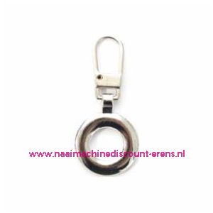 Modische Schuiver "metaal zilver rond 40mm" UNION KNOPF art.nr. 500786