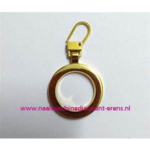 Modische Schuiver "metaal ring goud 50mm" UNION KNOPF art.nr. 58361
