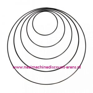 Metalen ring 45 Cm - ZWART GECOAT